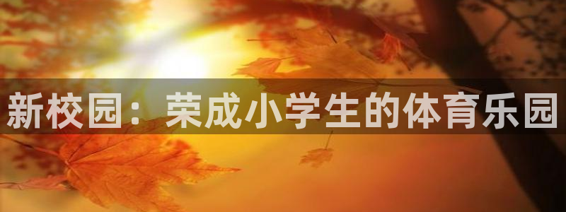 意昂4娱乐代理怎么样：新校园：荣成小学生的体育乐园