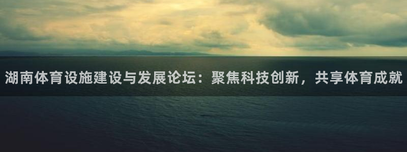 意昂体育4平台APP：湖南体育设施建设与发展论坛：聚