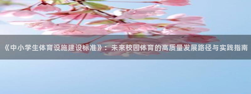 意昂4集团：《中小学生体育设施建设标准》：未来校园体
