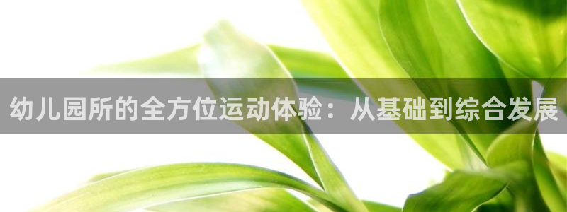 意昂4集团官网首页网址：幼儿园所的全方位运动体验：从