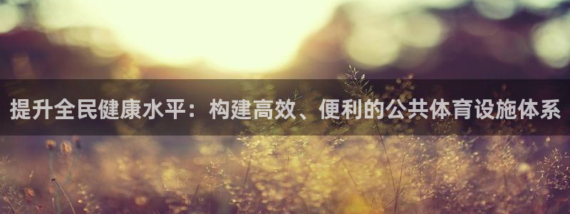 意昂4集团官网首页：提升全民健康水平：构建高效、便利的公共体